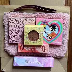 Colourpop Bundle - 5 Items in an Ipsy Bag - Blush, Highlighter, Lip Stain, Gloss